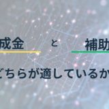 助成金 vs 補助金 どちらが適しているか?